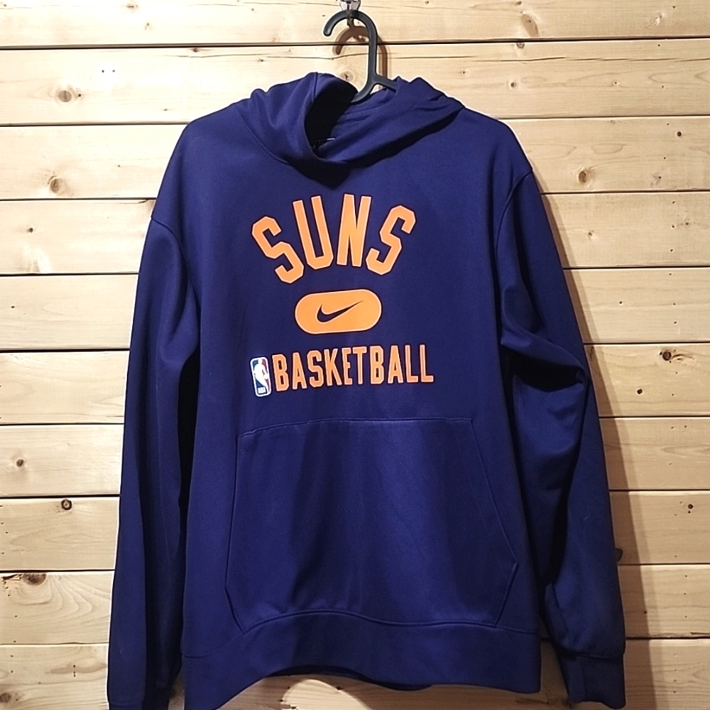 NIKE Phoenix Suns Purple Dri-fit Hoodie Engineered Size Medium NBA